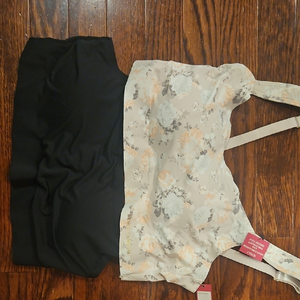 Vince Camuto Cream and Black Bras Intimates Collection